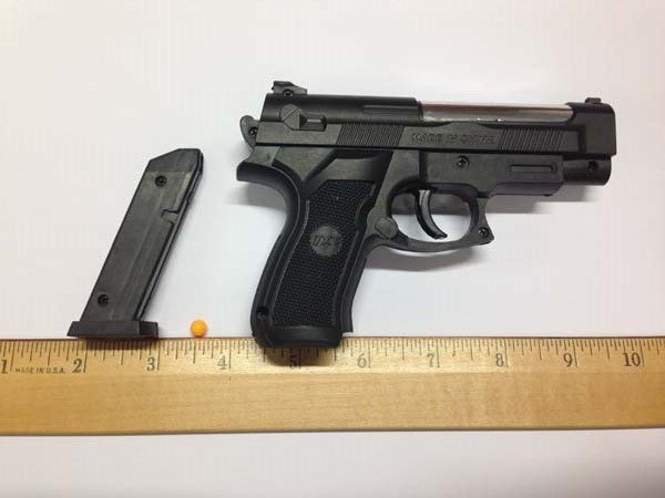 A realistic looking plastic pellet gun was found on a bus in October and created a stir when photos of the gun were posted on social media before the incident was reported to authorities. -- USAG Stuttgart file photo