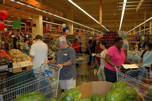 Commissary shoppers may bring guests into the stores during shopping visits, but guests are not authorized to make purchases. Photo courtesy of Defense Commissary Agency.