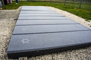Thirty-four gravestones mark the site of a mass grave of Holocaust victims discovered in 2005.
