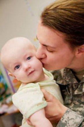 Photo Credit: U.S. Army Public Health Command A military mother and her child.