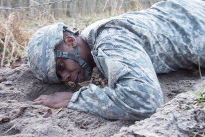 U.S. Army Spc. Samuel Latimore takes on the obstacle course during the 2016 U.S. Army Garrison Stuttgart Best Warrior Competition. Latimore, of the 52nd Signal Battalion, took home Service Member of the Year in the E-1 to E-4 category.