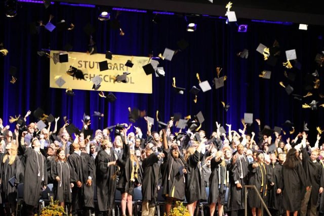 Stuttgart High School 2015-16 graduating class. Photo courtesy of Stuttgart Community Schools (DODEA).