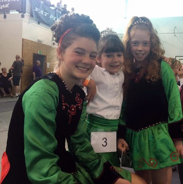 Stuttgart students Codie Williams placed in second, third and fourth place and Morgan Wetz placed eleventh, at the Prague Feis, held during Memorial Day weekend. Photo courtesy of Family and MWR SKIES.