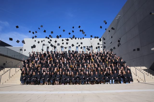 The 2015-16 Graduating Class of Stuttgart High School. Photo Credit: Virginia Kozak.