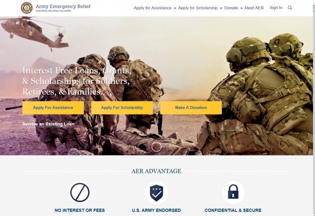 The new Army Emergency Relief website features online portals to apply for financial assistance or scholarships. Photo Credit: Gary Sheftick.