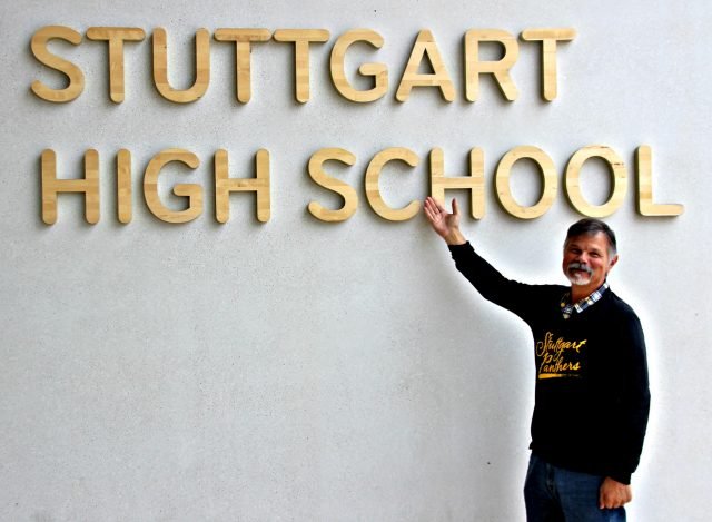 Principal Danny R. Robinson, Stuttgart High School, bids farewell to the school. Robinson retired Nov. 30.