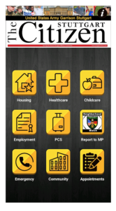 USAG Stuttgart App Homepage