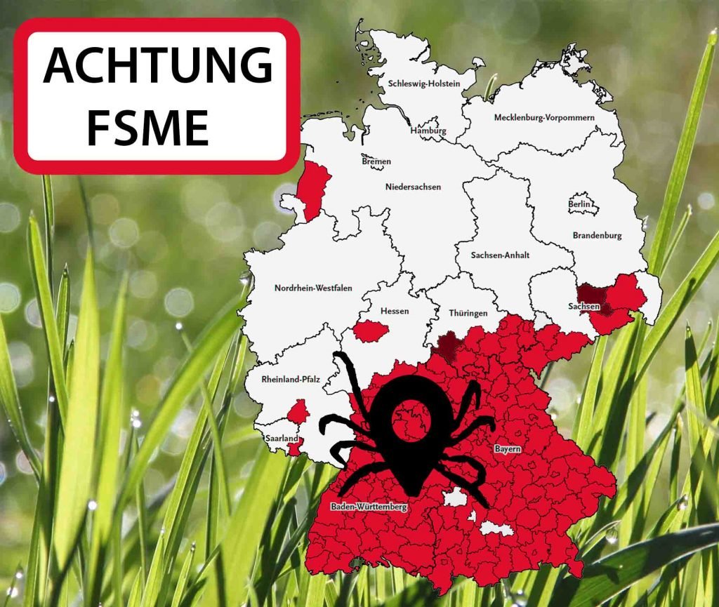 Tick Warning map of Germany