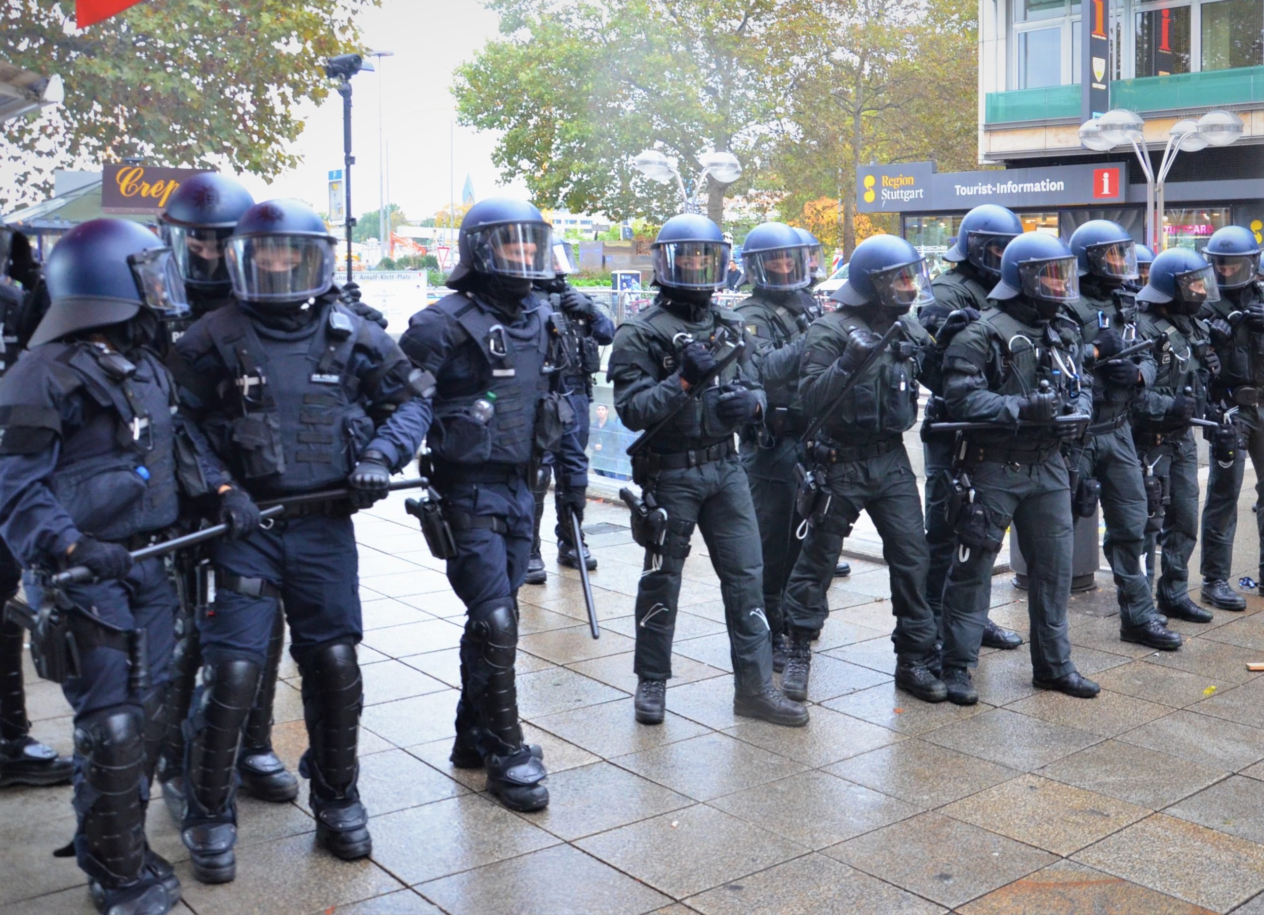 German riot police in riot gear