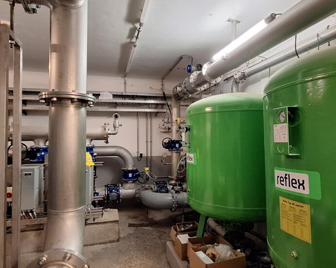 Photo of the new water treatment system at Panzer Kaserne.