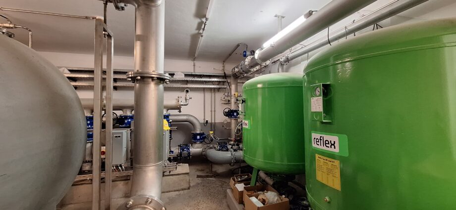 Photo of the new water treatment system at Panzer Kaserne.