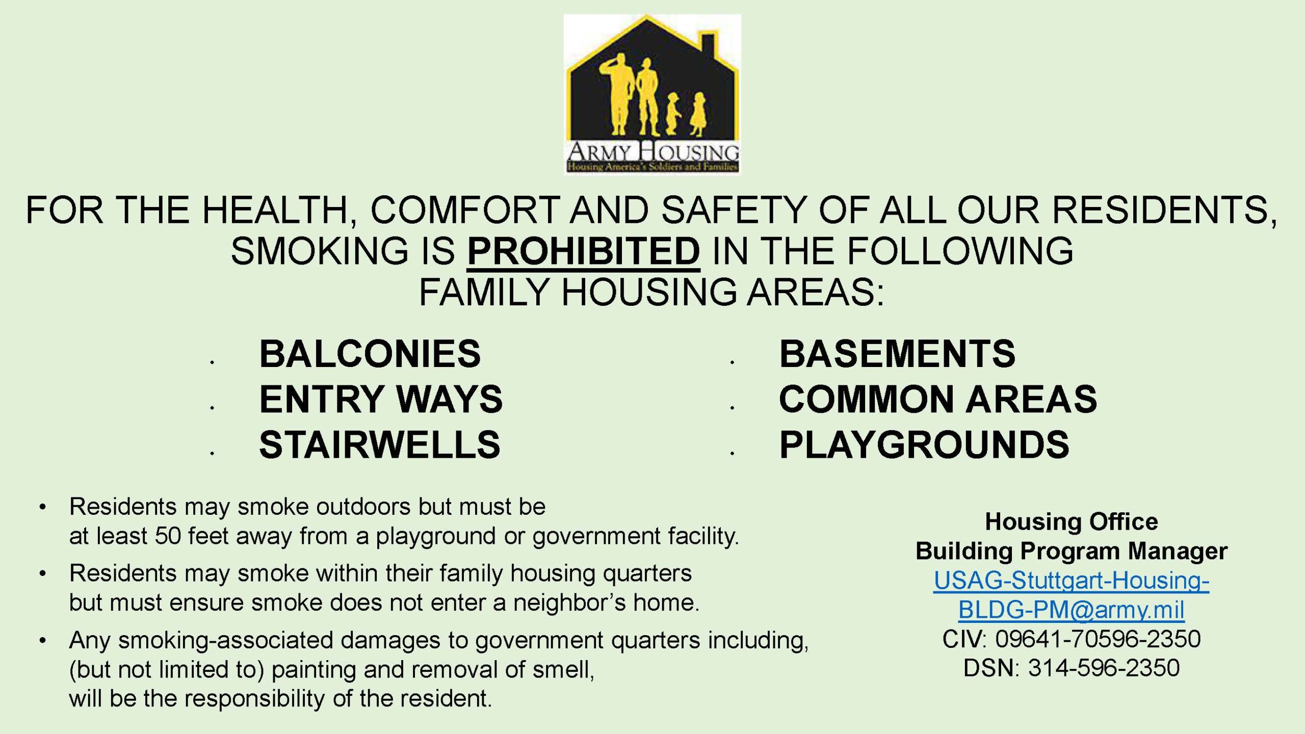 View of Updated smoking policy for on-post housing - StuttgartCitizen.com